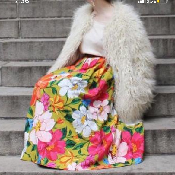 NEW Mara hoffman multi floral tulay maxi skirt 8 - Picture 12 of 13